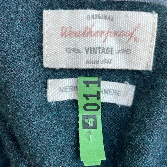 Dark teal Weatherproof wool/cashmere blend sweater - Picture 5 of 7